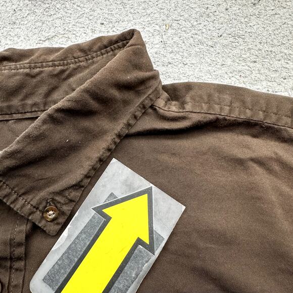 Woolrich Cotton Twill Long Sleeve Shirt Men XXL Pocket Roll-Tab Button Down 6418 - Picture 6 of 11